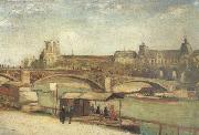 Vincent Van Gogh The Pont du Carrousel and the Louvre (nn04) oil